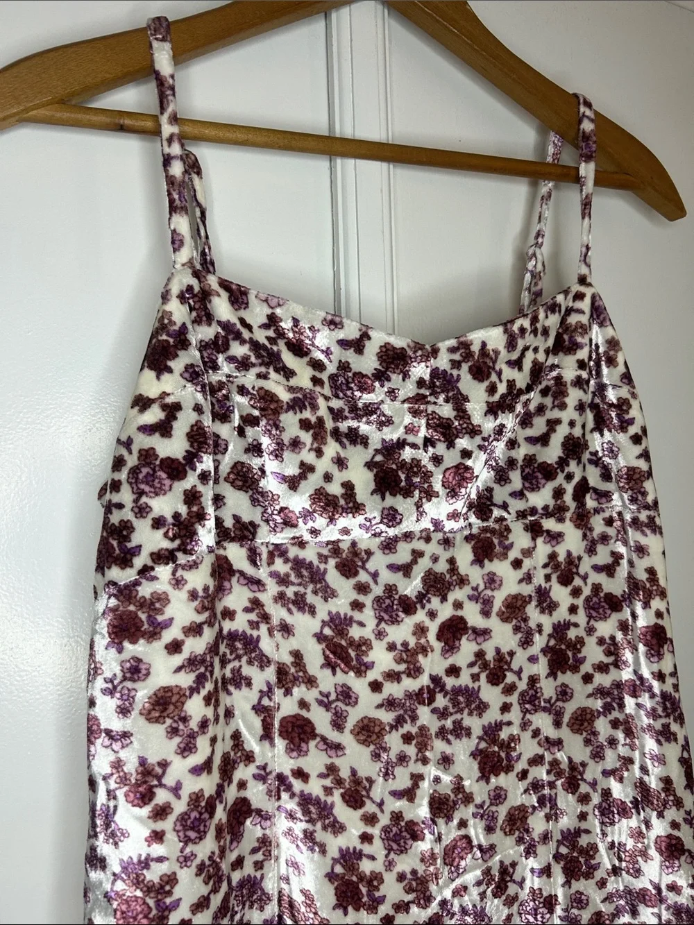 J.Crew Collection Velvet Floral Slip Dress | Luxe Romantic Midi Dress